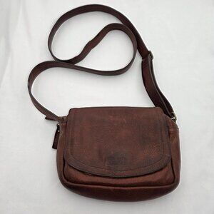 Vintage Duluth Trading Co. Leather Organizer Crossbody Bag